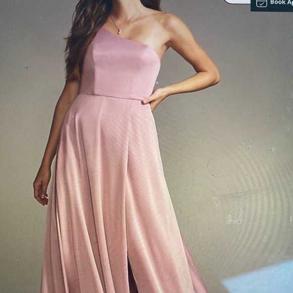 David’s Bridal Dress - One Shoulder with pockets - Picture 1 of 7